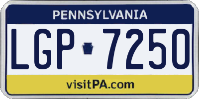 PA license plate LGP7250