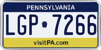 PA license plate LGP7266