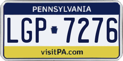 PA license plate LGP7276