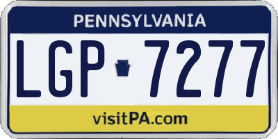 PA license plate LGP7277