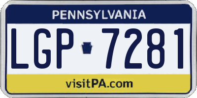 PA license plate LGP7281
