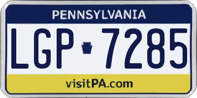 PA license plate LGP7285