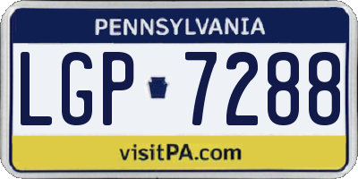 PA license plate LGP7288