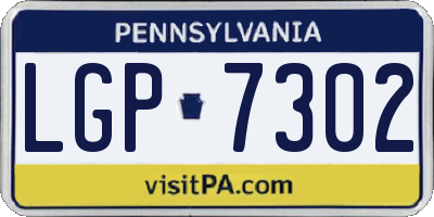 PA license plate LGP7302