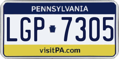 PA license plate LGP7305