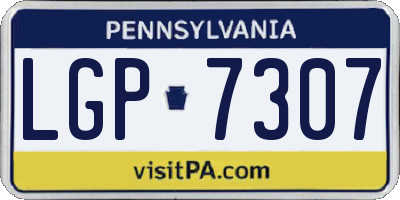PA license plate LGP7307