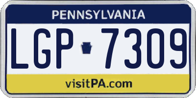 PA license plate LGP7309