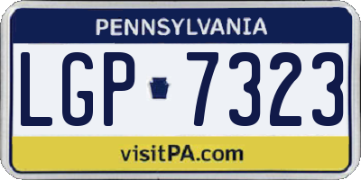 PA license plate LGP7323