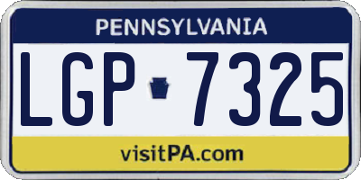 PA license plate LGP7325