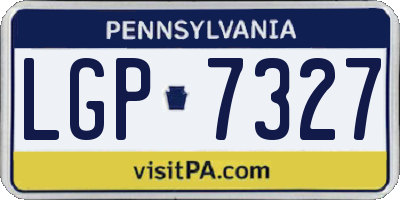PA license plate LGP7327