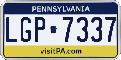PA license plate LGP7337