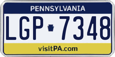 PA license plate LGP7348