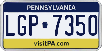 PA license plate LGP7350