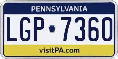 PA license plate LGP7360