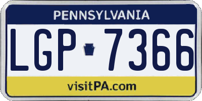 PA license plate LGP7366