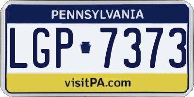 PA license plate LGP7373