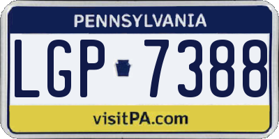PA license plate LGP7388