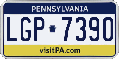 PA license plate LGP7390