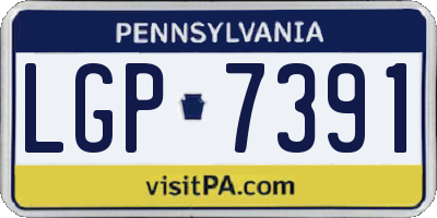 PA license plate LGP7391