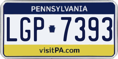 PA license plate LGP7393
