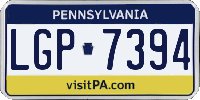 PA license plate LGP7394