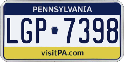 PA license plate LGP7398