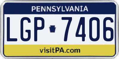 PA license plate LGP7406
