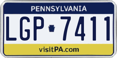 PA license plate LGP7411
