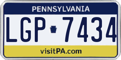 PA license plate LGP7434