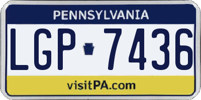 PA license plate LGP7436