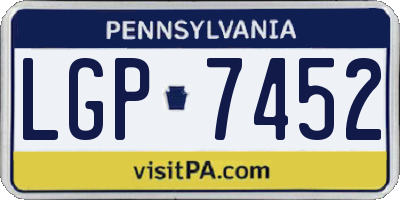 PA license plate LGP7452