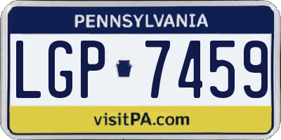 PA license plate LGP7459