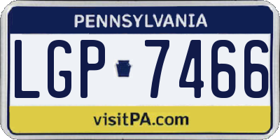 PA license plate LGP7466