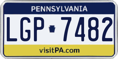 PA license plate LGP7482