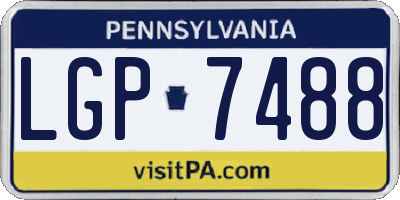 PA license plate LGP7488