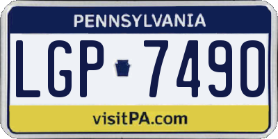 PA license plate LGP7490