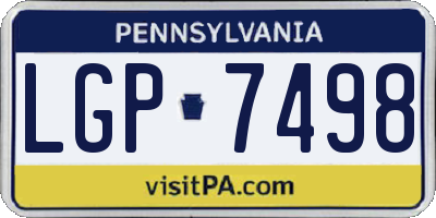PA license plate LGP7498