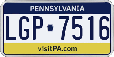 PA license plate LGP7516