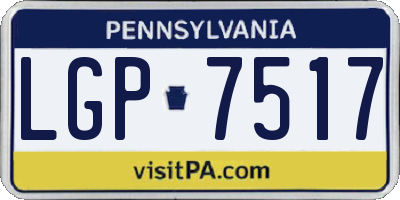 PA license plate LGP7517