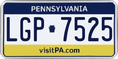 PA license plate LGP7525