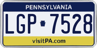 PA license plate LGP7528