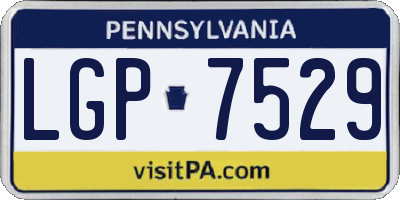 PA license plate LGP7529