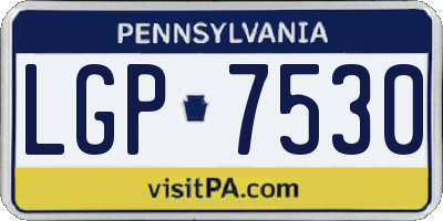 PA license plate LGP7530