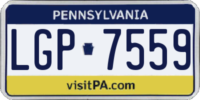 PA license plate LGP7559