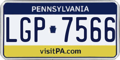 PA license plate LGP7566