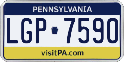 PA license plate LGP7590