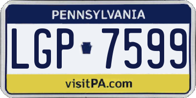PA license plate LGP7599