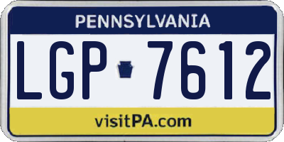 PA license plate LGP7612