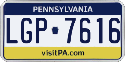 PA license plate LGP7616