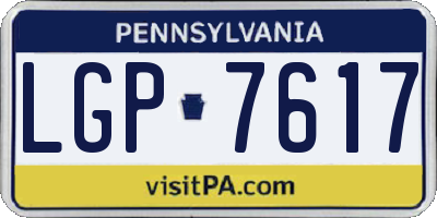 PA license plate LGP7617
